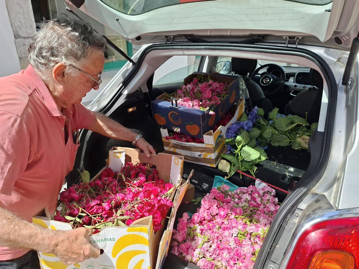 En imágenes: Los artistas florales de Castropol encaran la recta final para el Corpus Christi