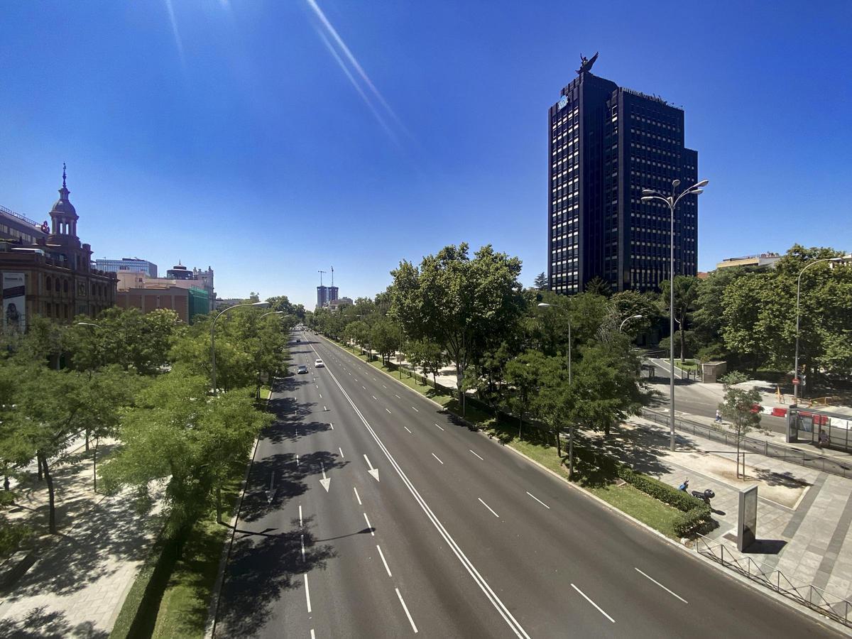 Una imagen del madrileño paseo de la Castellana.