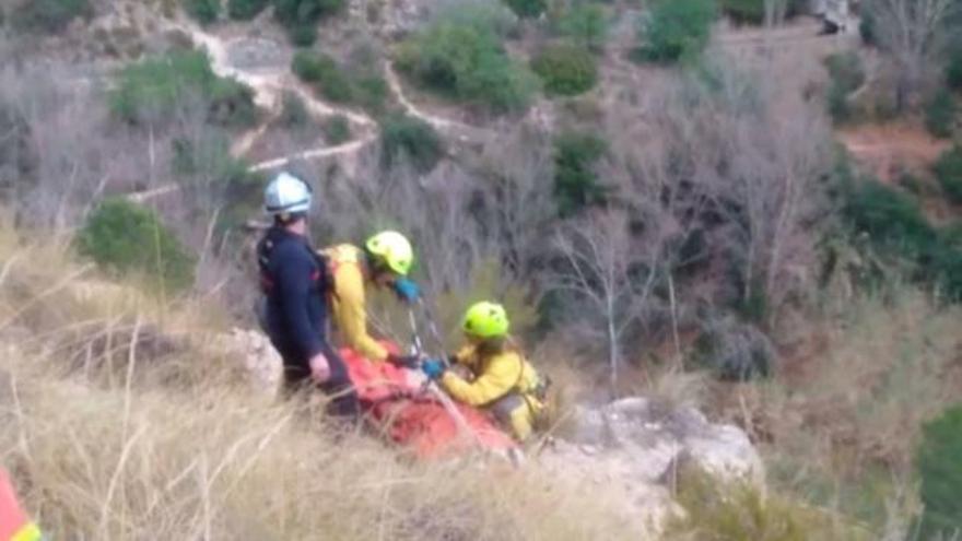 Rescate de un escalador en Chulilla