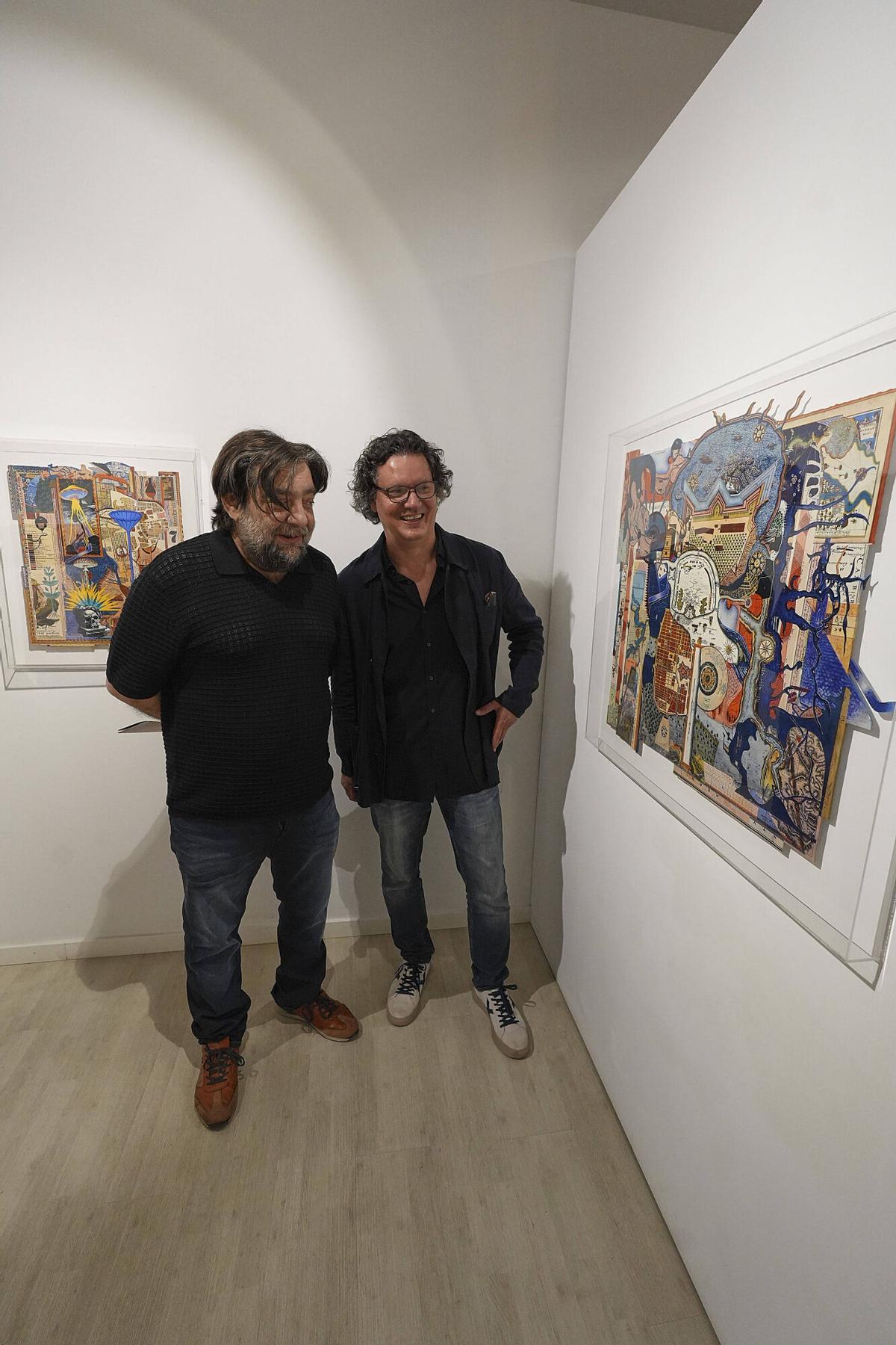 Les imatges de la presentació de l'exposició ed Manel Bayo i Evdokim Perevalsky, a la Fundació Valvi
