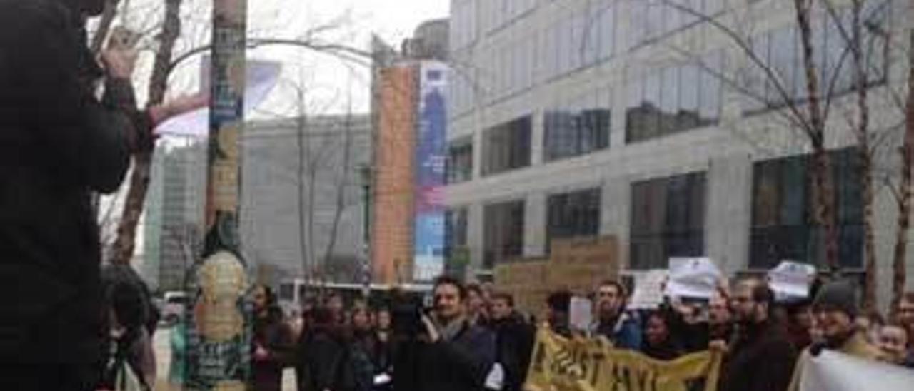 Protesta en Bruselas.