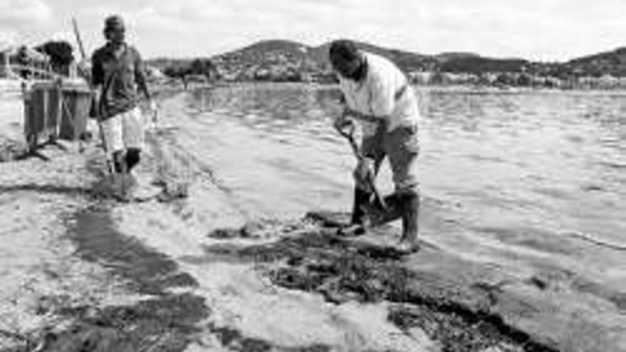 El vertido del `Don Pedro´ obliga a cerrar tres playas de Eivissa