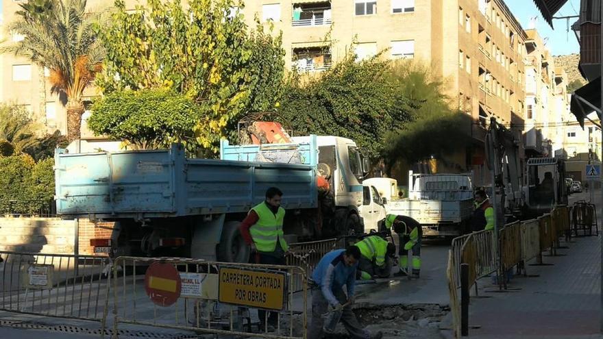 Las obras en la calle de Cartagena de Mula ya han empezado.