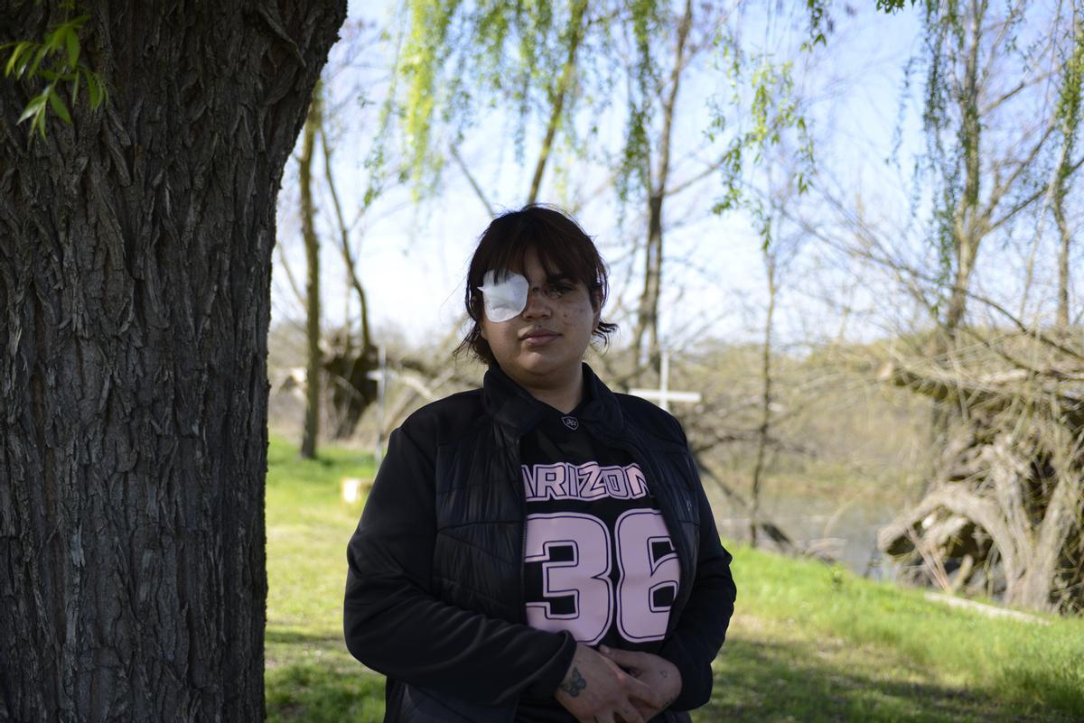 Bianca durante la entrevista.