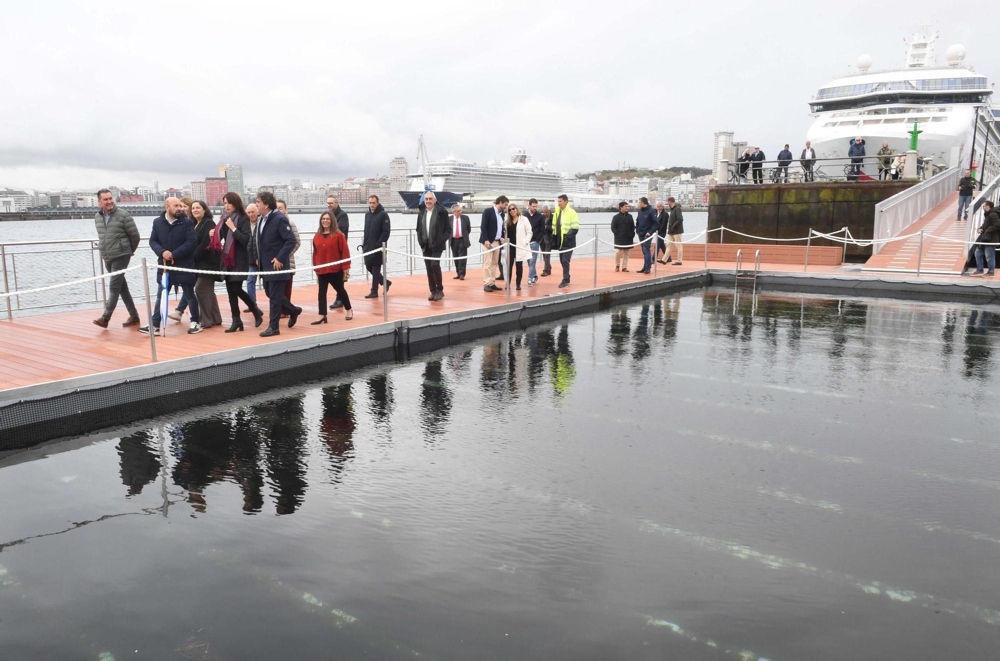 Inauguración de la plataforma de baño de O Parrote