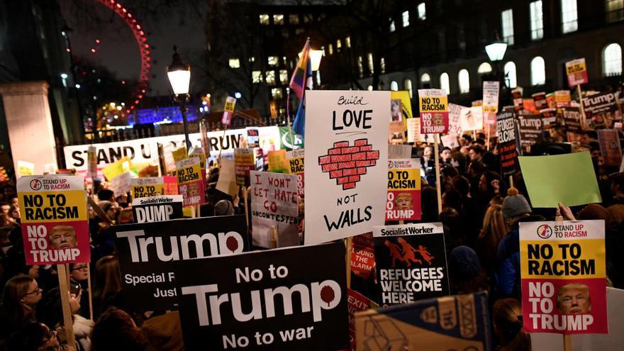 Protestas en Londres contra el veto migratorio de Trump