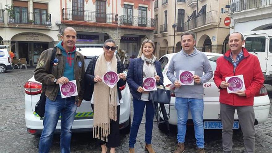 Taxis, autobuses y policía local se unen contra la violencia machista