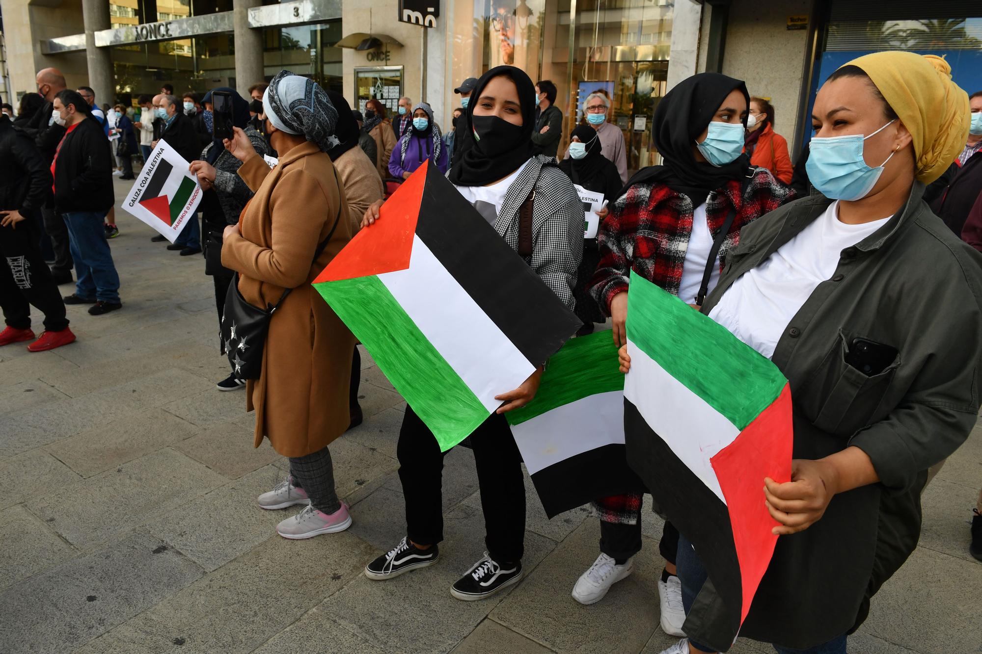 Protesta en A Coruña por la escalada bélica en Gaza
