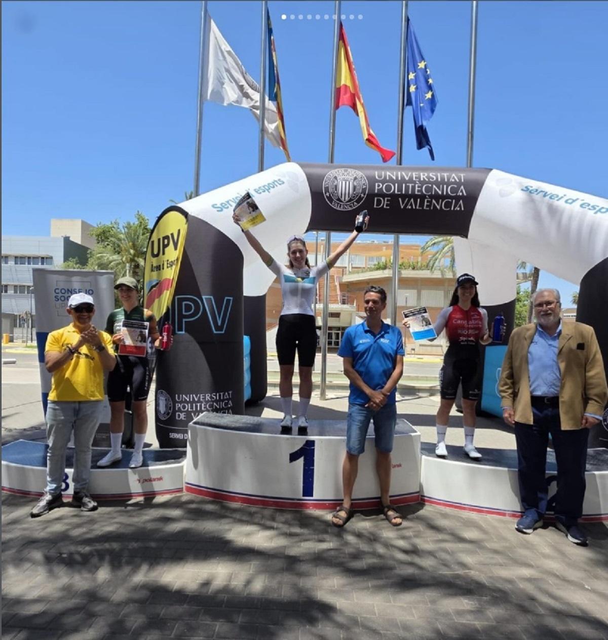 Pódium del II Premio Ciclista UPV.