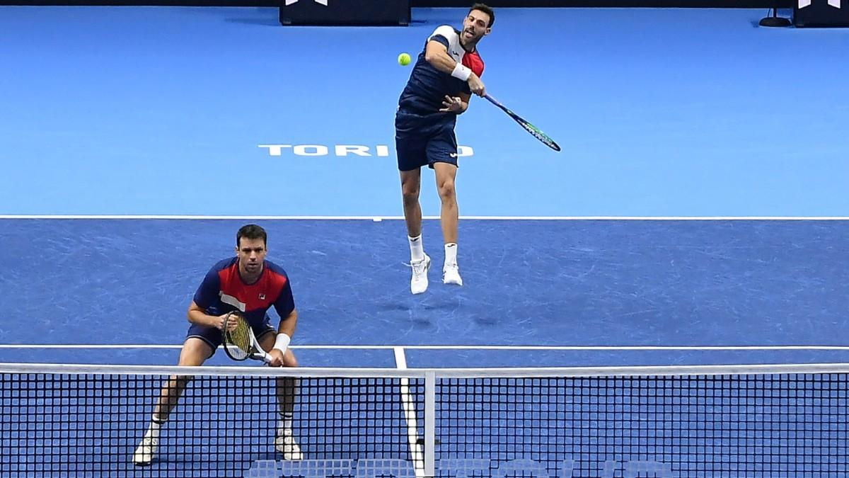 Zeballos y Granollers, durante el partido