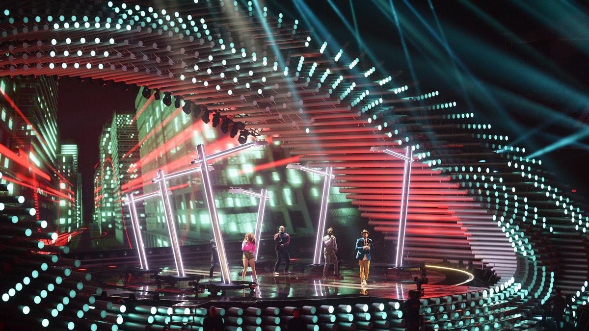 El Festival de Eurovisión requiere un escenario espectacular, como éste de Viena en 2013