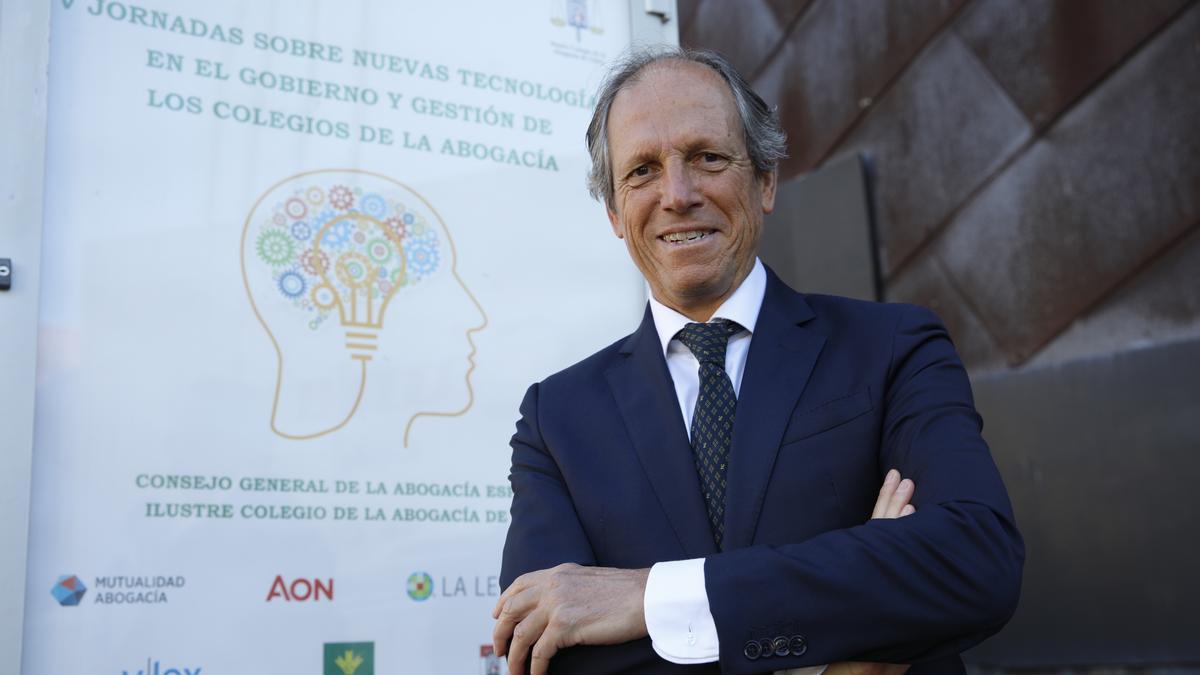 Rafael Massieu Curbelo, ayer, en el Palacio de Congresos del recinto ferial para inaugurar las Jornadas sobre nuevas tecnologías.