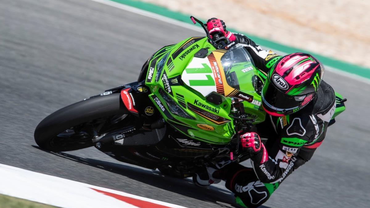 Ana Carrasco durante la primera prueba del circuito de Portimao.