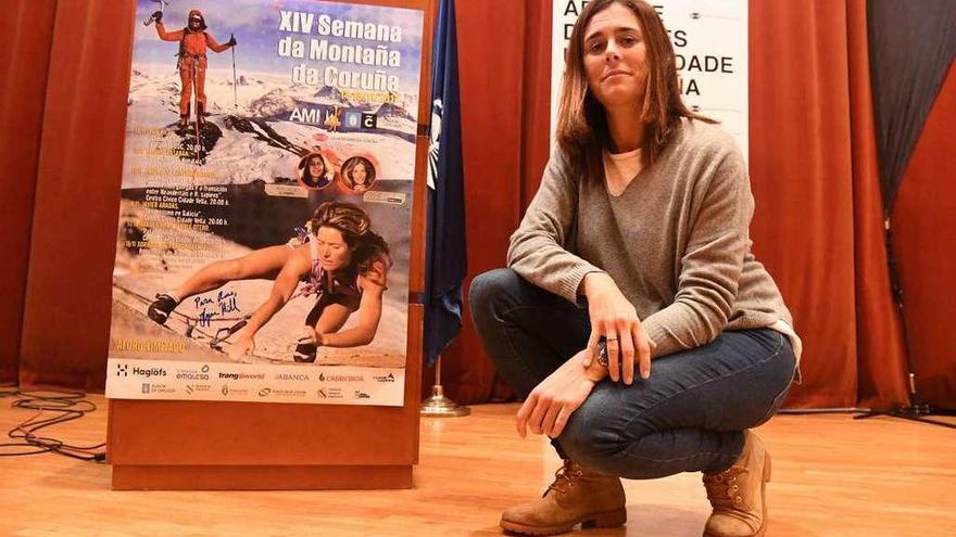 La alpinista Edurne Pasabán.