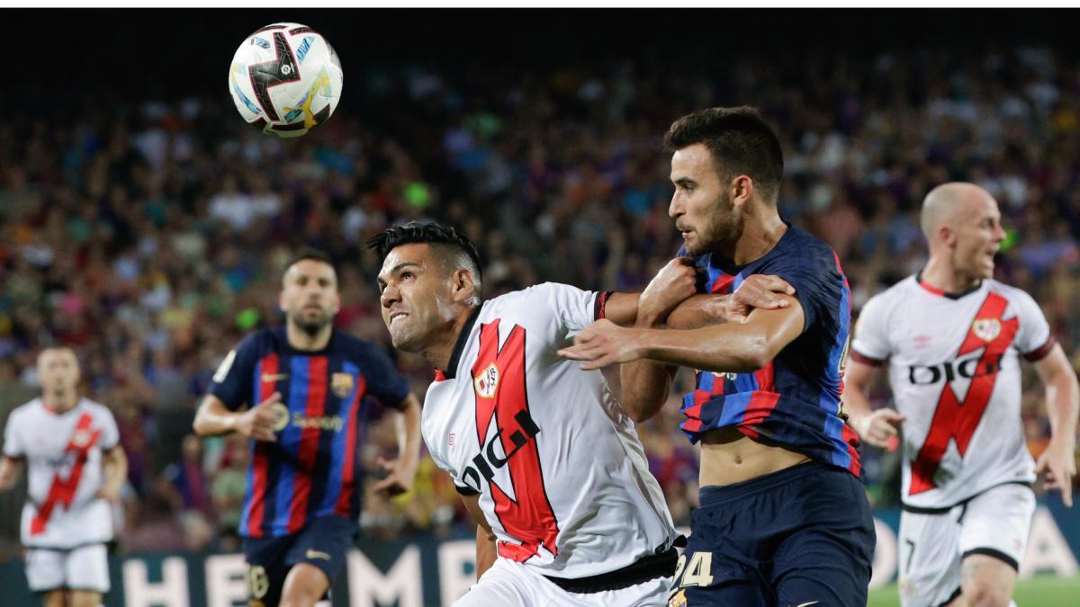 Eric García completó un buen partido contra el Rayo Vallecano en el Spotify Camp Nou