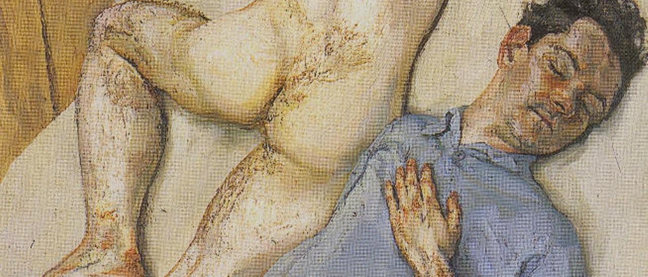 Detalle de &#039;Two men&#039;, de Lucian Freud.