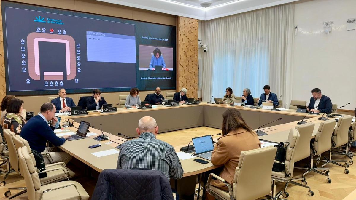 Comparecencia de Pablo Gárriz en el Parlament balear