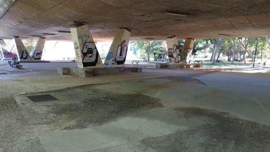 Zona donde se construirá la pista de break-dance.