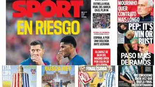 Las portadas de los periódicos deportivos hoy, sábado 18 de abril: Sport, Marca, As y Mundo Deportivo con la final de la Copa del Rey como protagonista