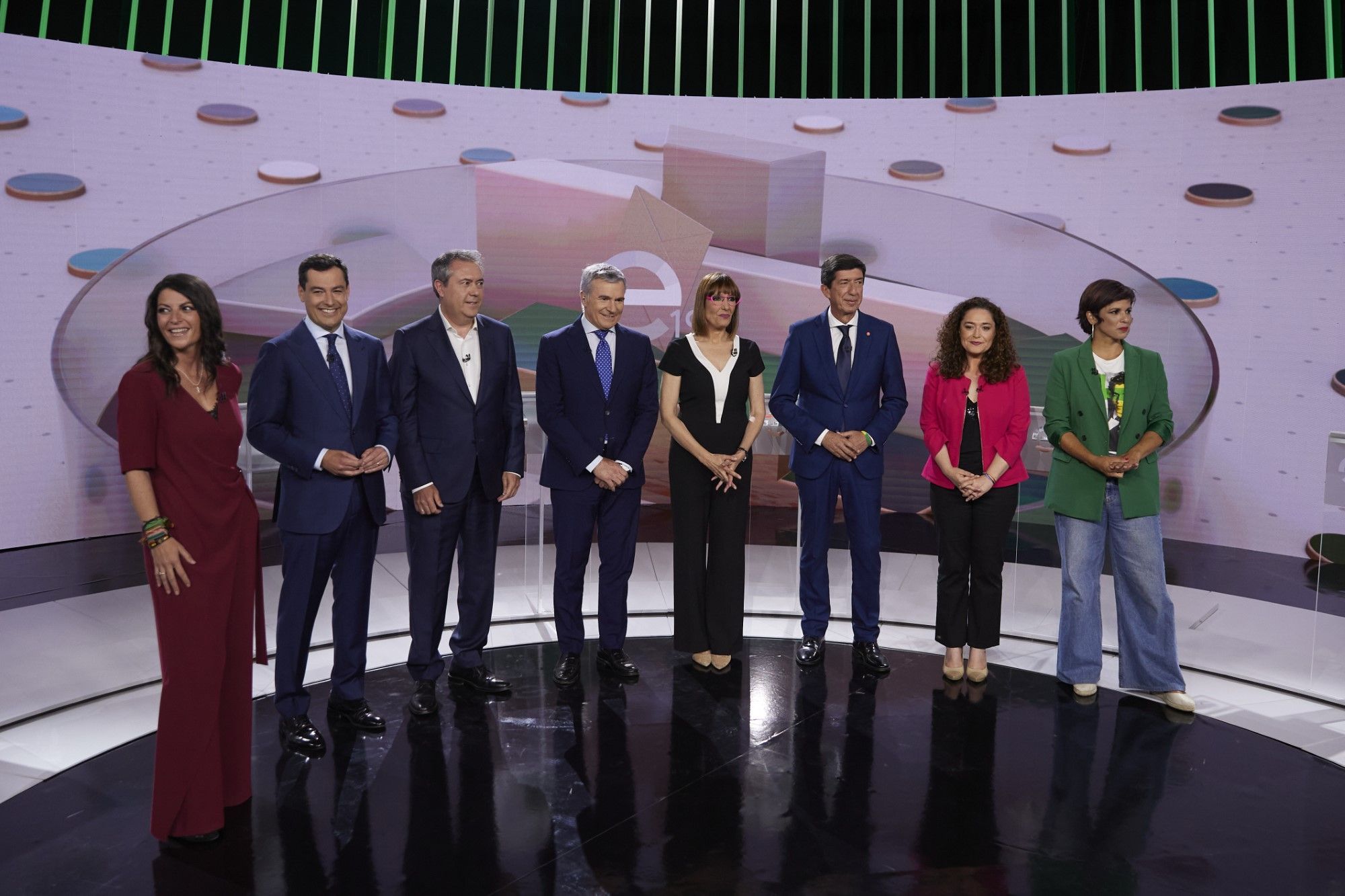 El debate decisivo del 19J en Canal Sur TV, en imágenes