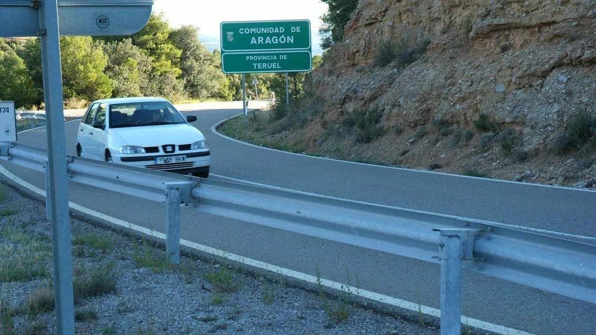 N-330 a la entrada de la provincia de Teruel