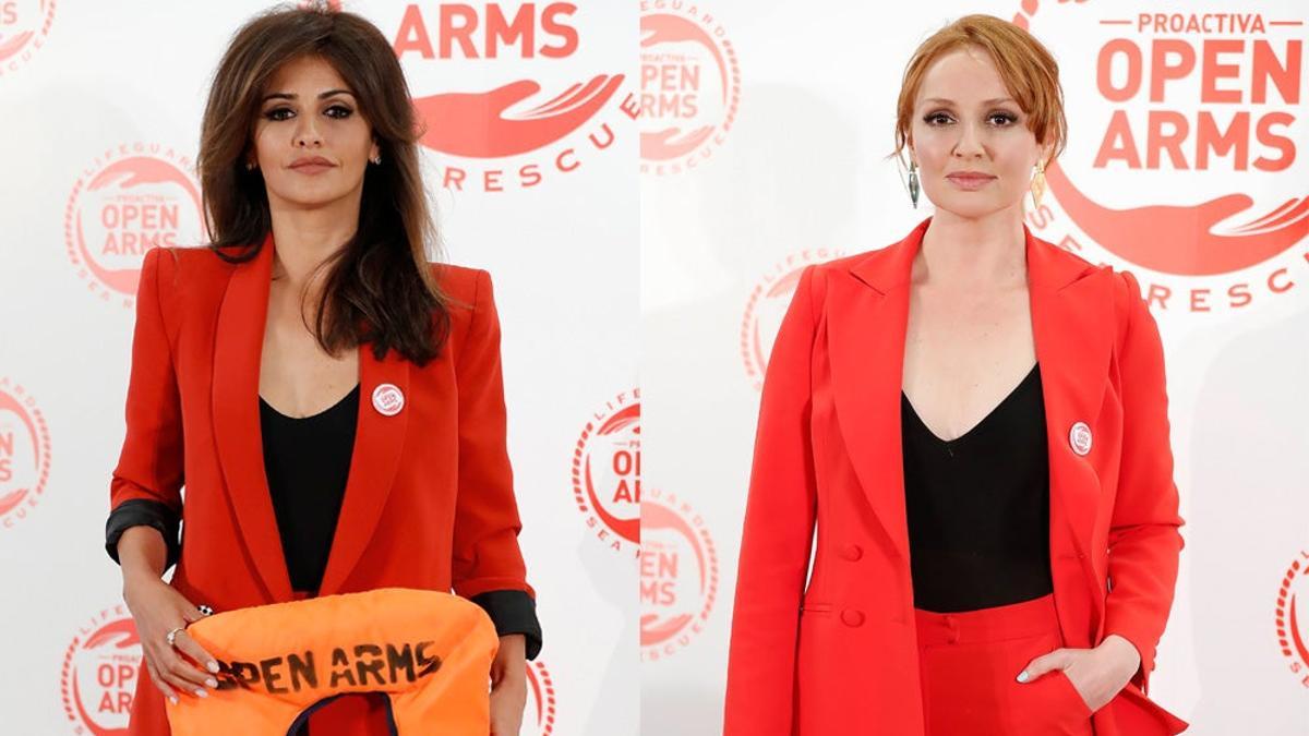 Mónica Cruz y Cristina Castaño apuestan todo al rojo en un evento solidario