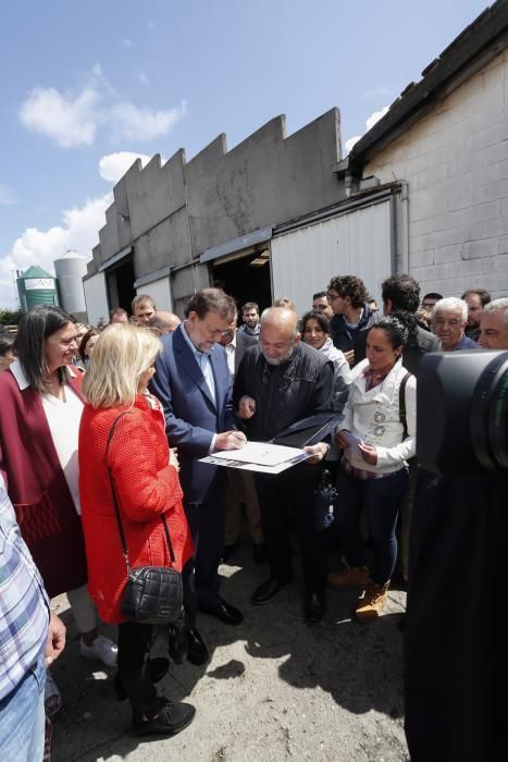 Visita de Mariano Rajoy a una ganadería en Gozón (Asturias)