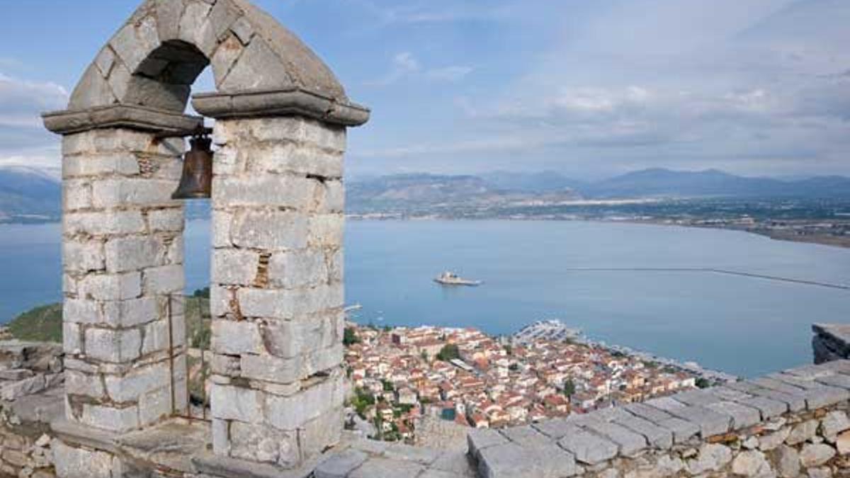 Vista de Nafplio desde la Fortaleza de Palamidi.