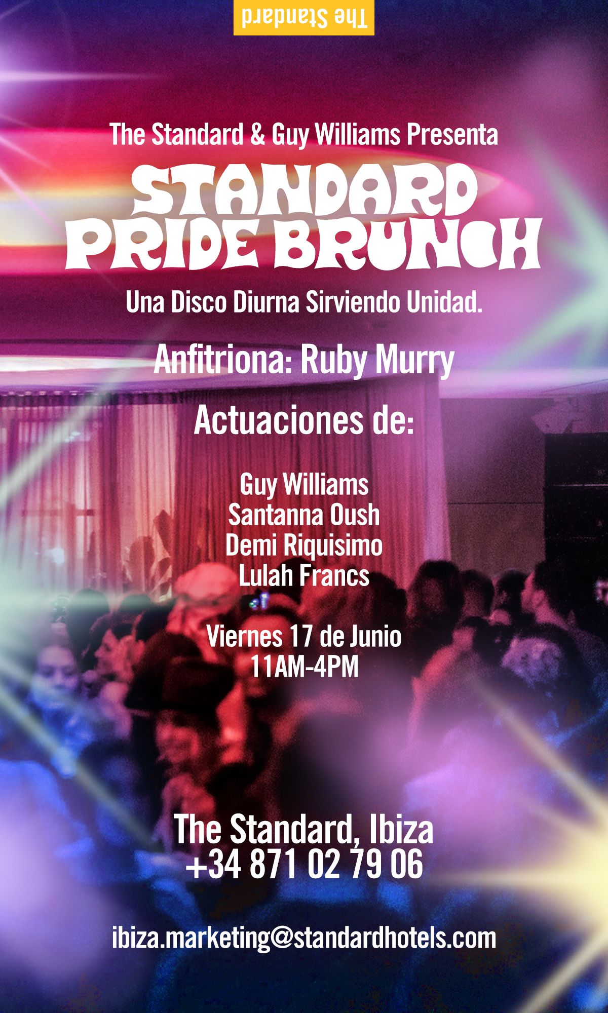 Standard Pride Brunch, this weekend at The Standard Ibiza | Ibiza Nights: the Ibiza party guide