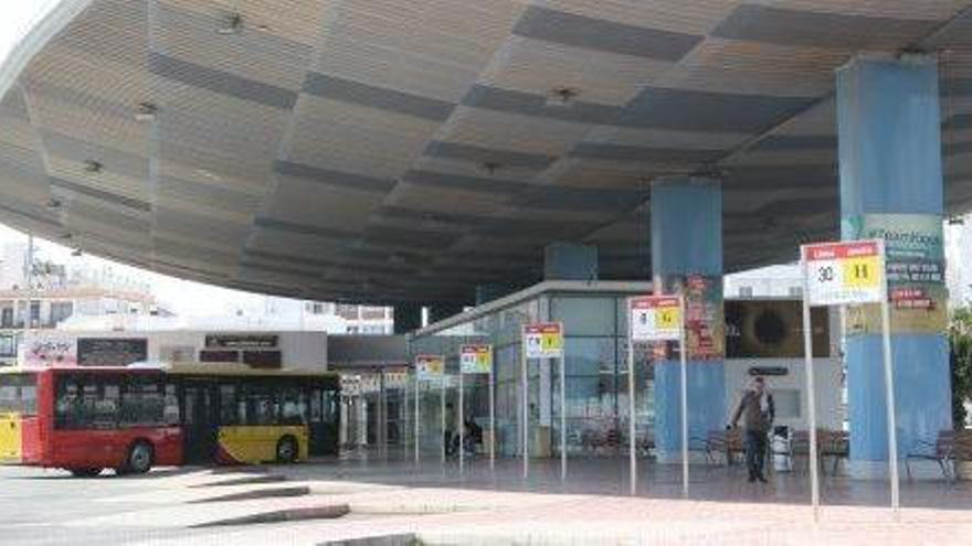 Parte de las instalaciones de la estación de autobuses de Sant Antoni.