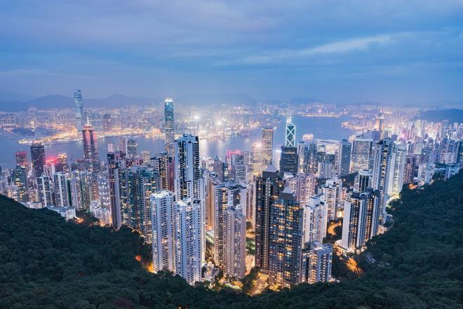 Vista aérea de Hong Kong