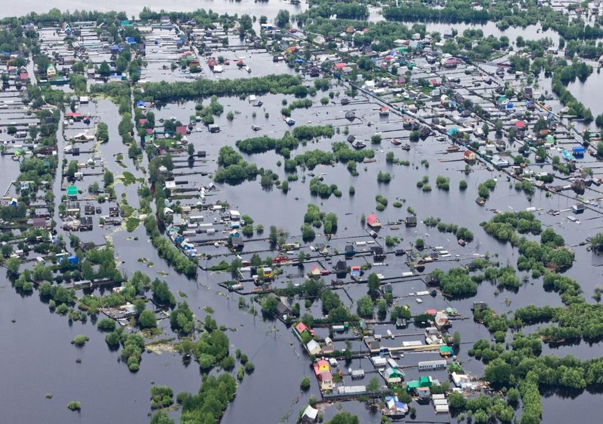 Inundación provocada por el huracán 'Grace' en 2021 en México.