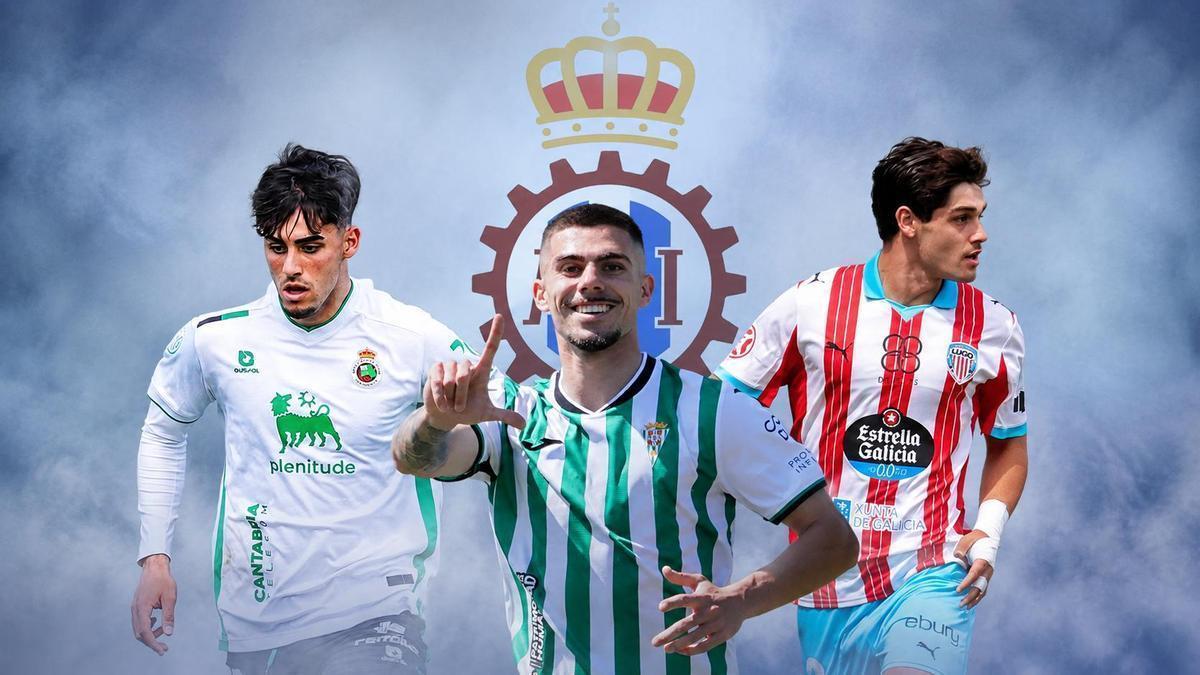 Por la izquierda, Santi Franco, Dani Lidueña y Yago Rodríguez