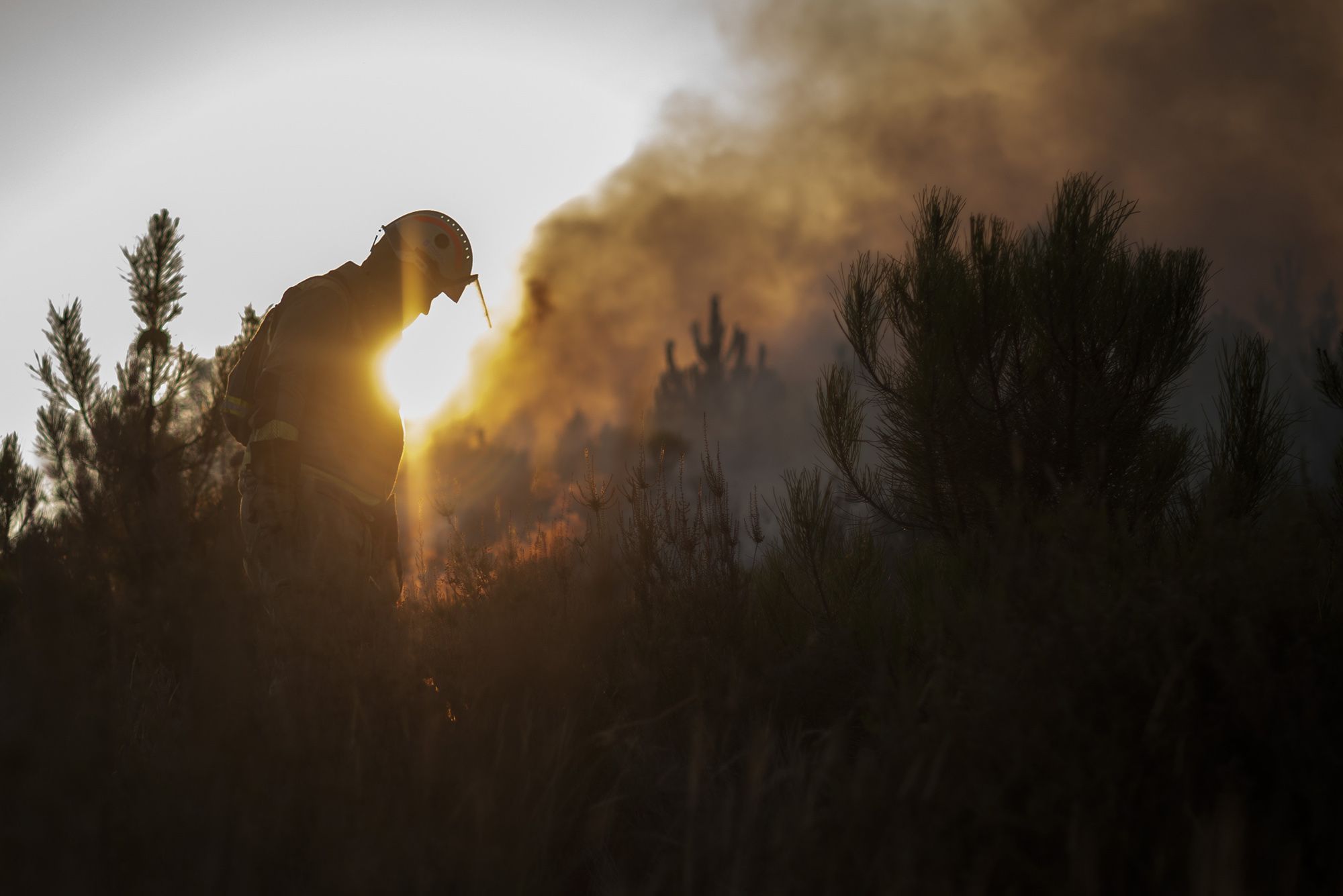 El peligroso incendio de Verín, que llegó a tener entre 10 y 12 focos.