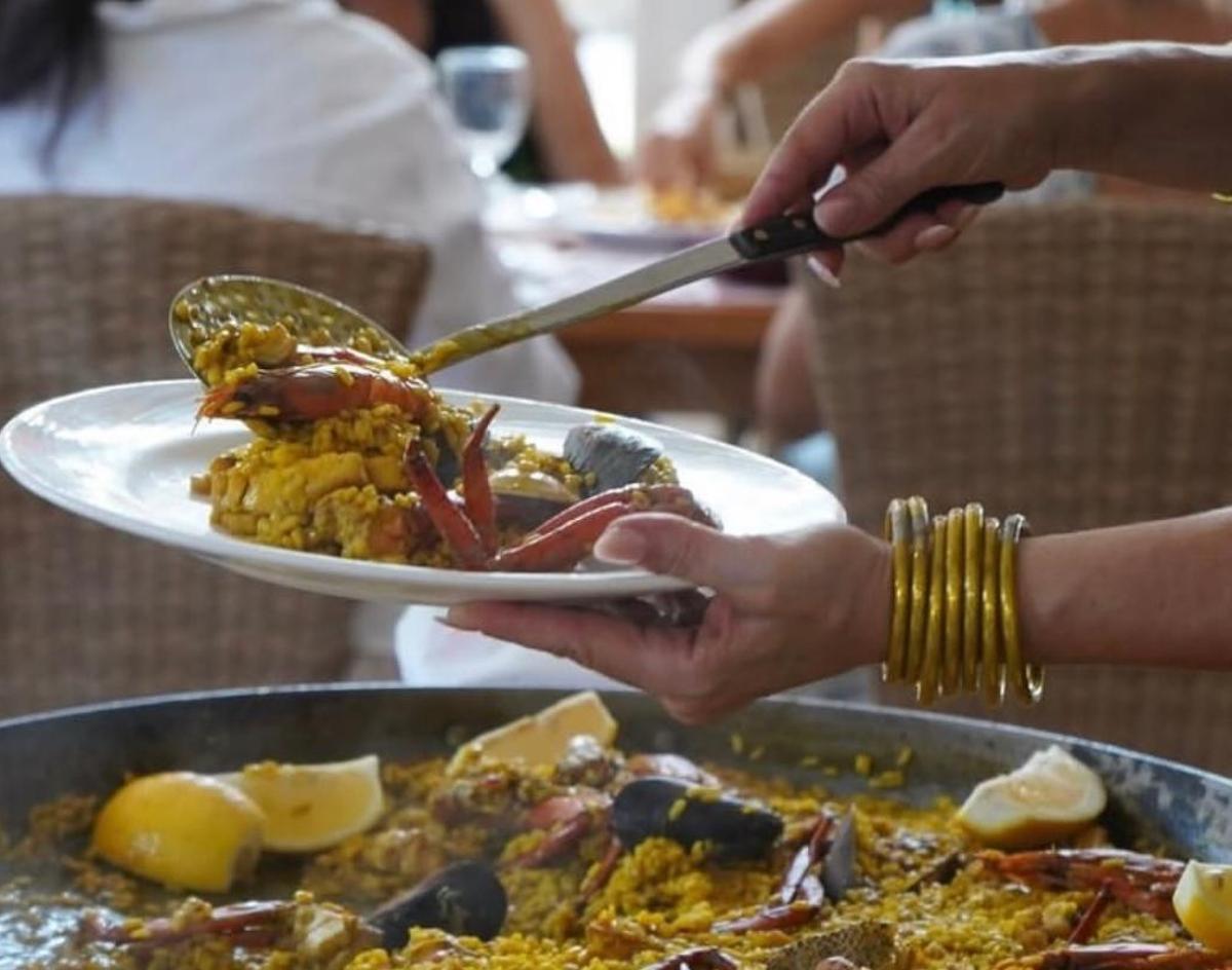 Uno de los platos de paella del restaurante