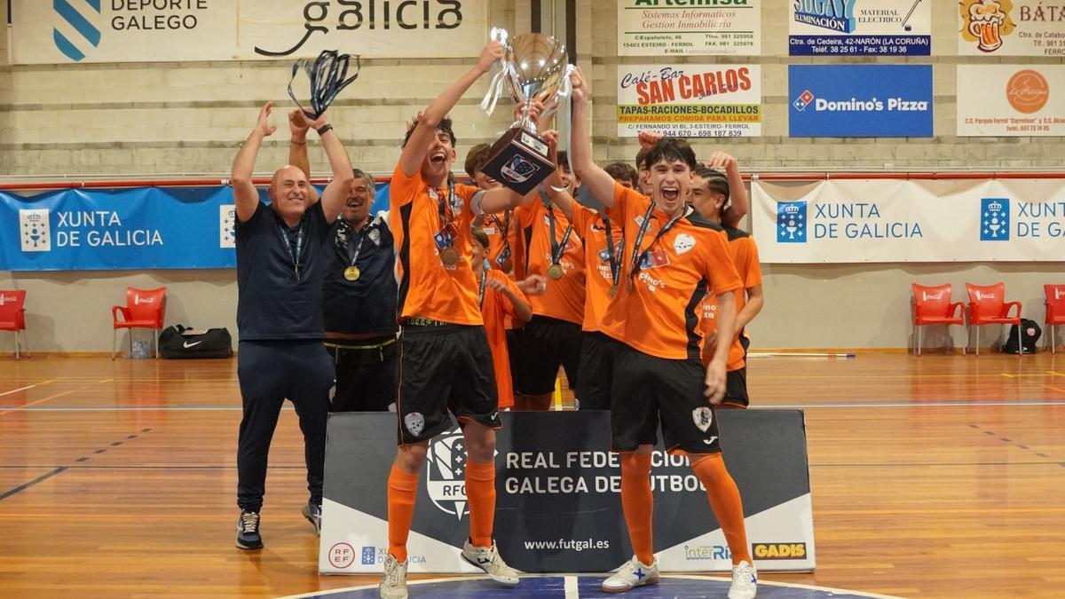El ED Vigo 2015, con el trofeo de la Copa Xunta.