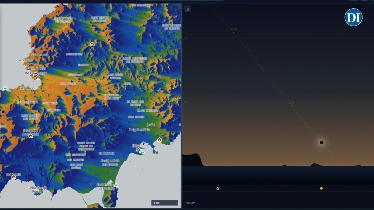 Vídeo: la aplicación que indica los mejores puntos de Ibiza para observar el eclipse solar total.
