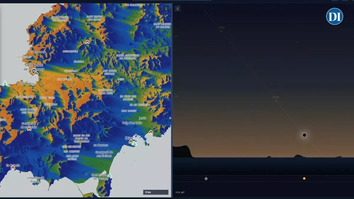 Los mejores lugares de Ibiza para observar el eclipse total de sol de agosto: una aplicación los descubre