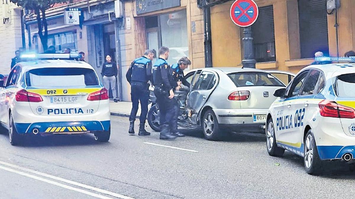 Un momento de la detención.