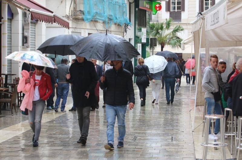 Fuertes lluvias en Málaga