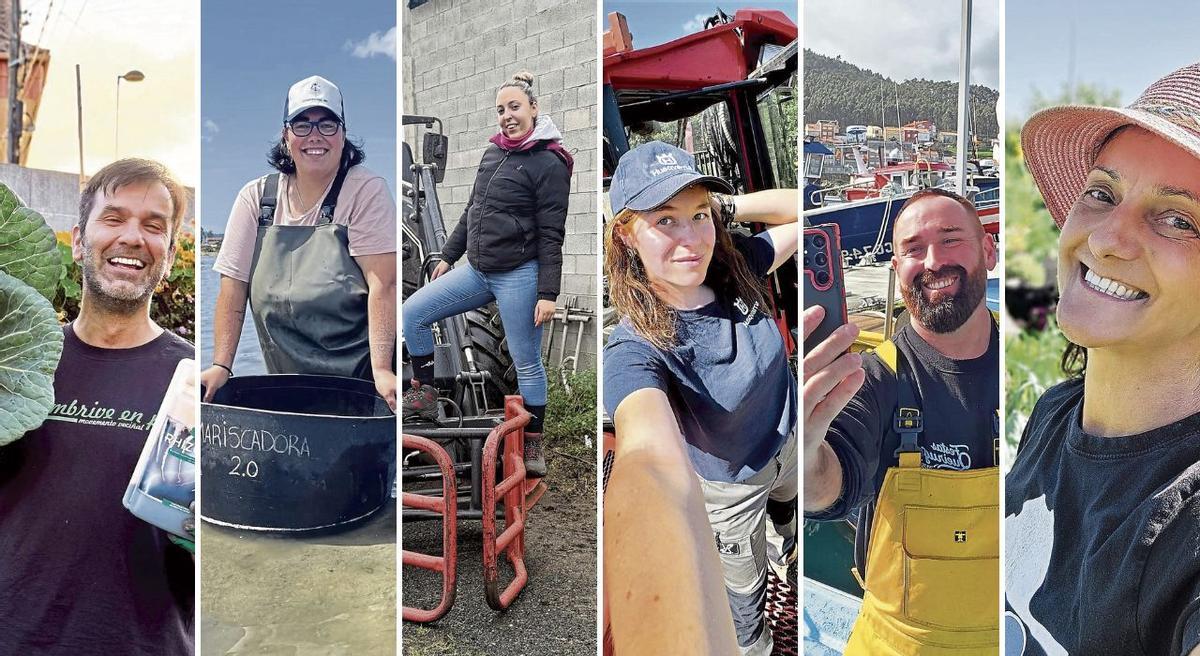Ce Rodríguez, María Fontán, Lucía Casal, Laura Vallejo, Rogelio Santos y Ana Domínguez