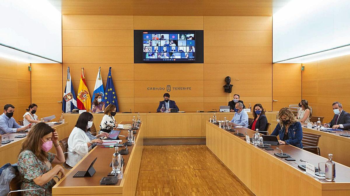 Imagen del Pleno Extraordinario del Cabildo celebrado el pasado viernes.