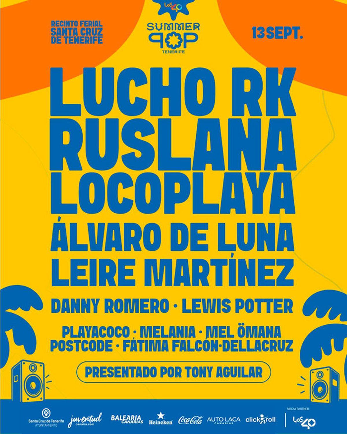El próximo 13 de septiembre el Recinto Ferial de Santa Cruz de Tenerife acogerá la primera edición de Summer Pop Tenerife.