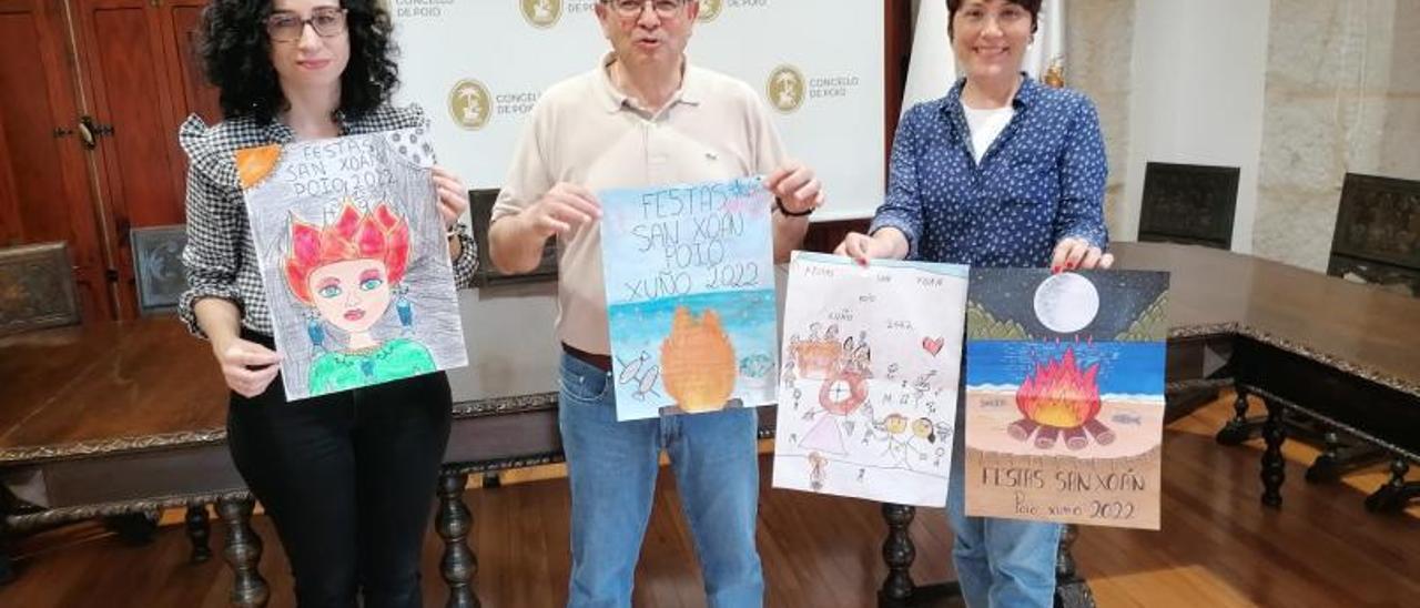 Los carteles ganadores, tras la deliberación del jurado.