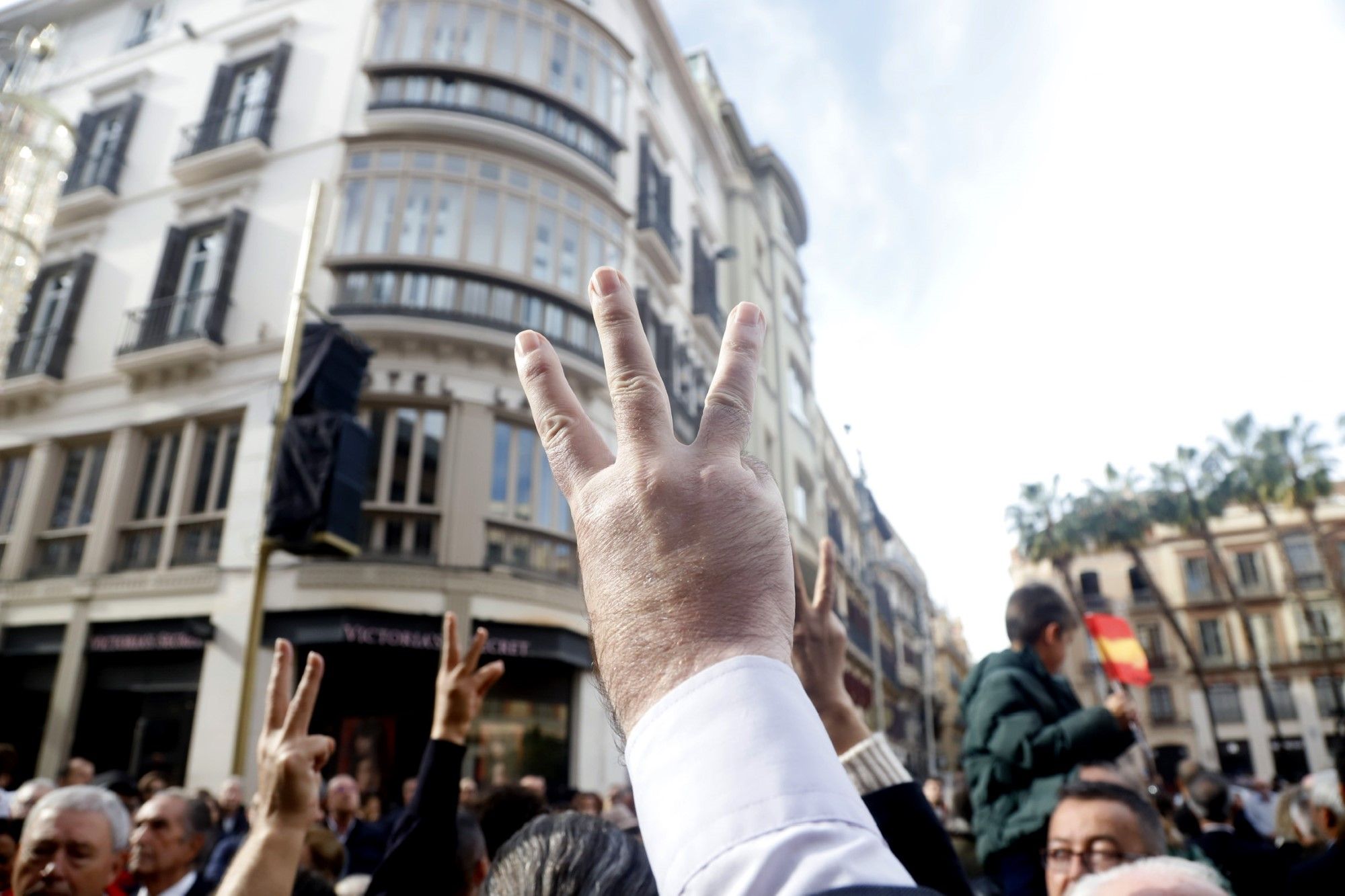 Málaga celebra el 44 aniversario de la Carta Magna con el izado de la bandera en la plaza de la Constitución