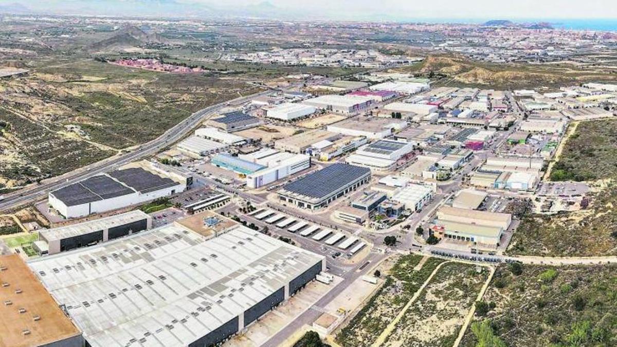 Una vista aérea del polígono industrial de Las Atalayas, en el municipio de Alicante.