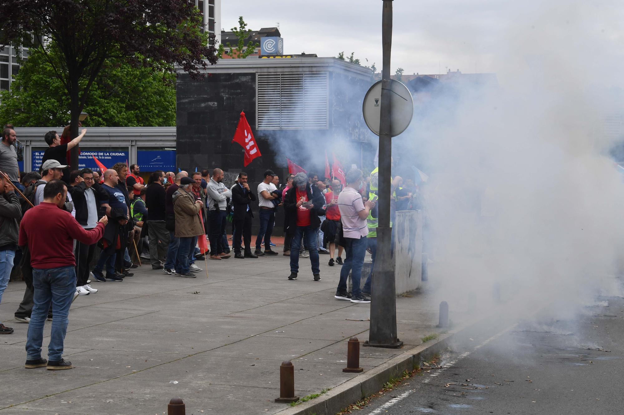 Manifestación de los trabajadores del metal en A Coruña