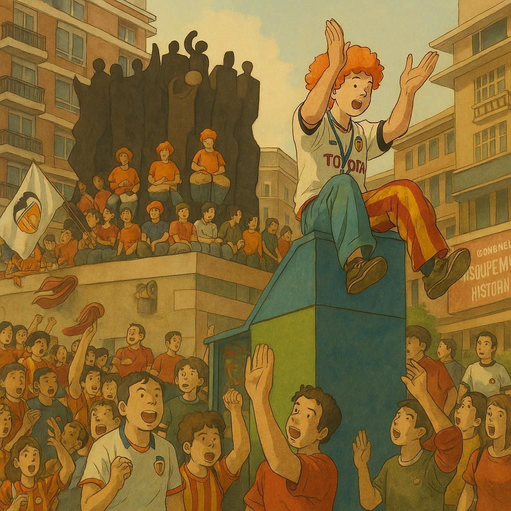 El Valencia del doblete, un equipo de dibujos animados