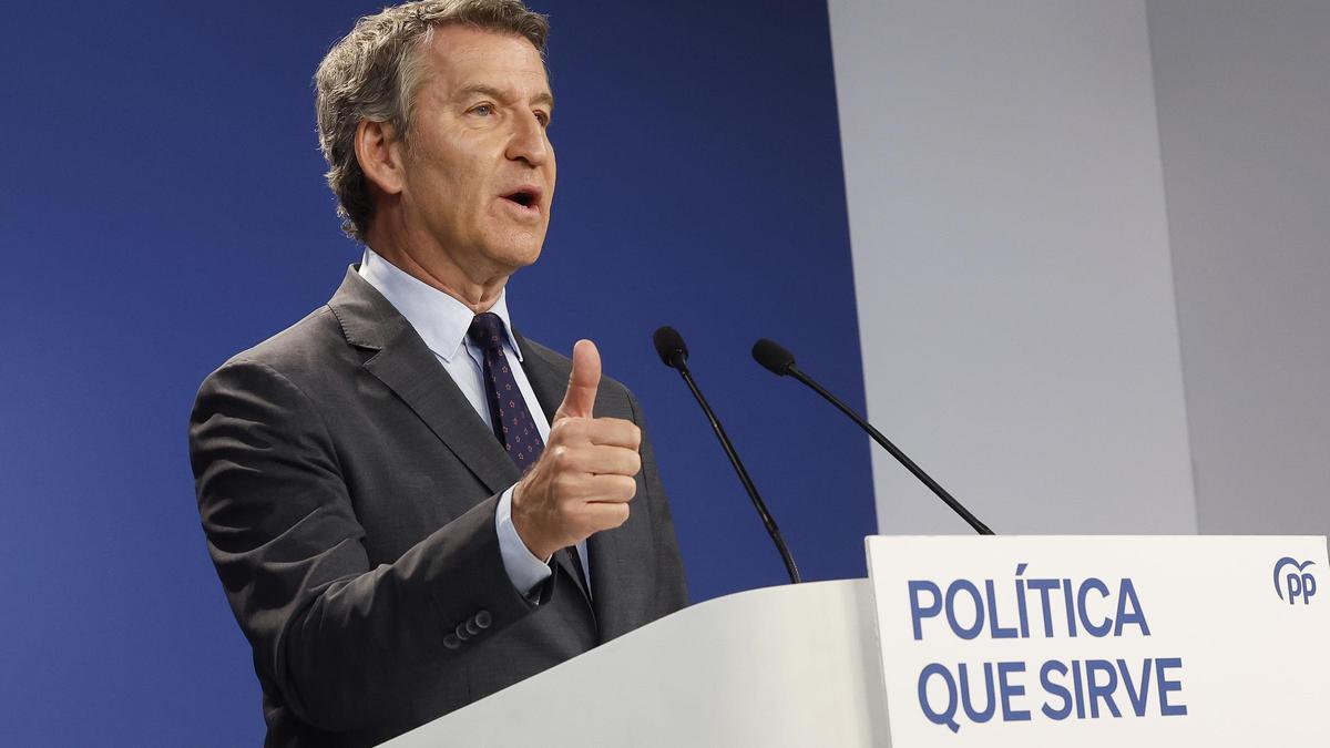 Feijóo convoca una protesta contra Sánchez y alienta a sus socios a una moción de censura