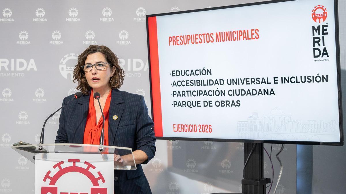 La delegada de Inclusión, Susana Fajardo, ayer en Mérida.